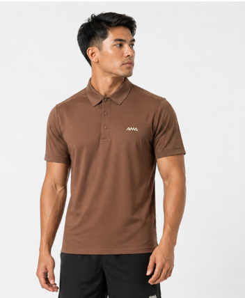 Camiseta Polo AMA SPORT - Marrom