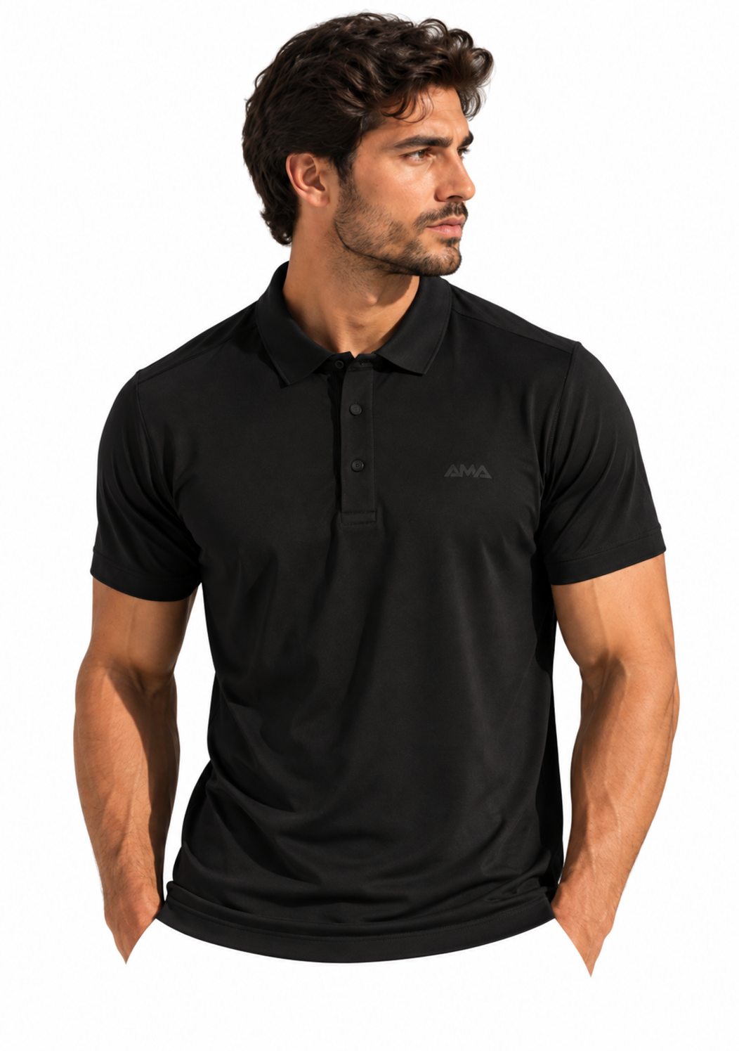 CAMISETA POLO AMA STYLE PRETA